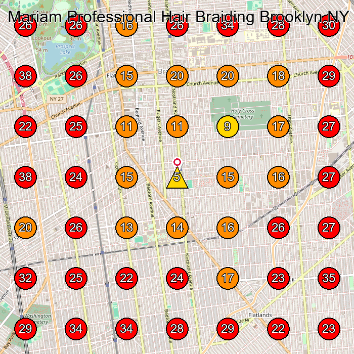 Mariam Professional Hair Braiding Brooklyn NY GeoGrid visibility map for Hair Salon in Brooklyn